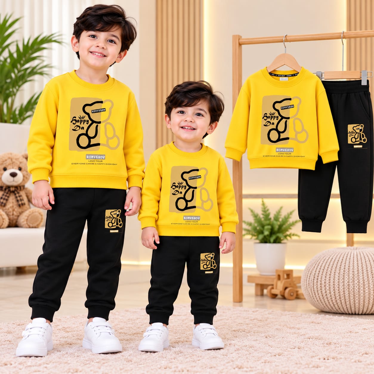 Yellow Black Text